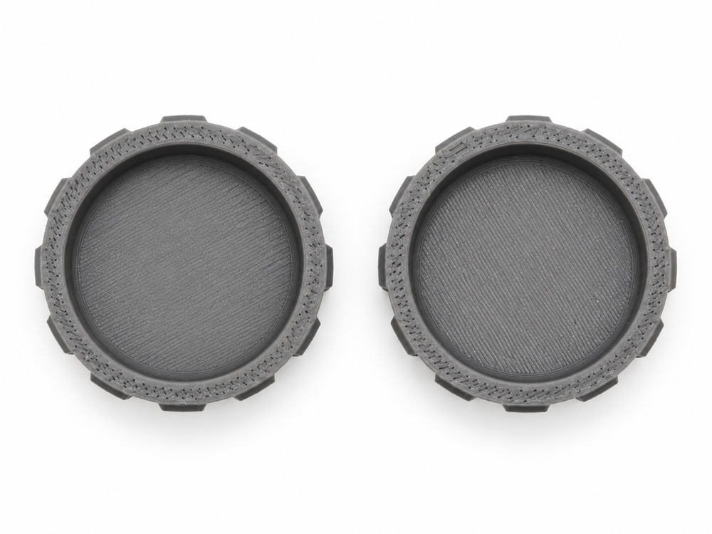 Hermes Baby Rocket Right Platen Knob Typewriter Grey PETG 2 Pack Replacement